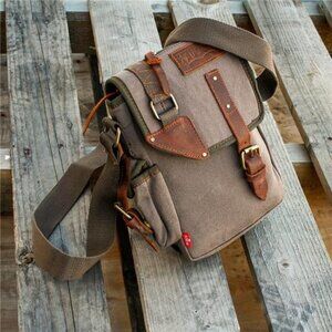 Mens Military Canvas Messenger Shoulder Bag
